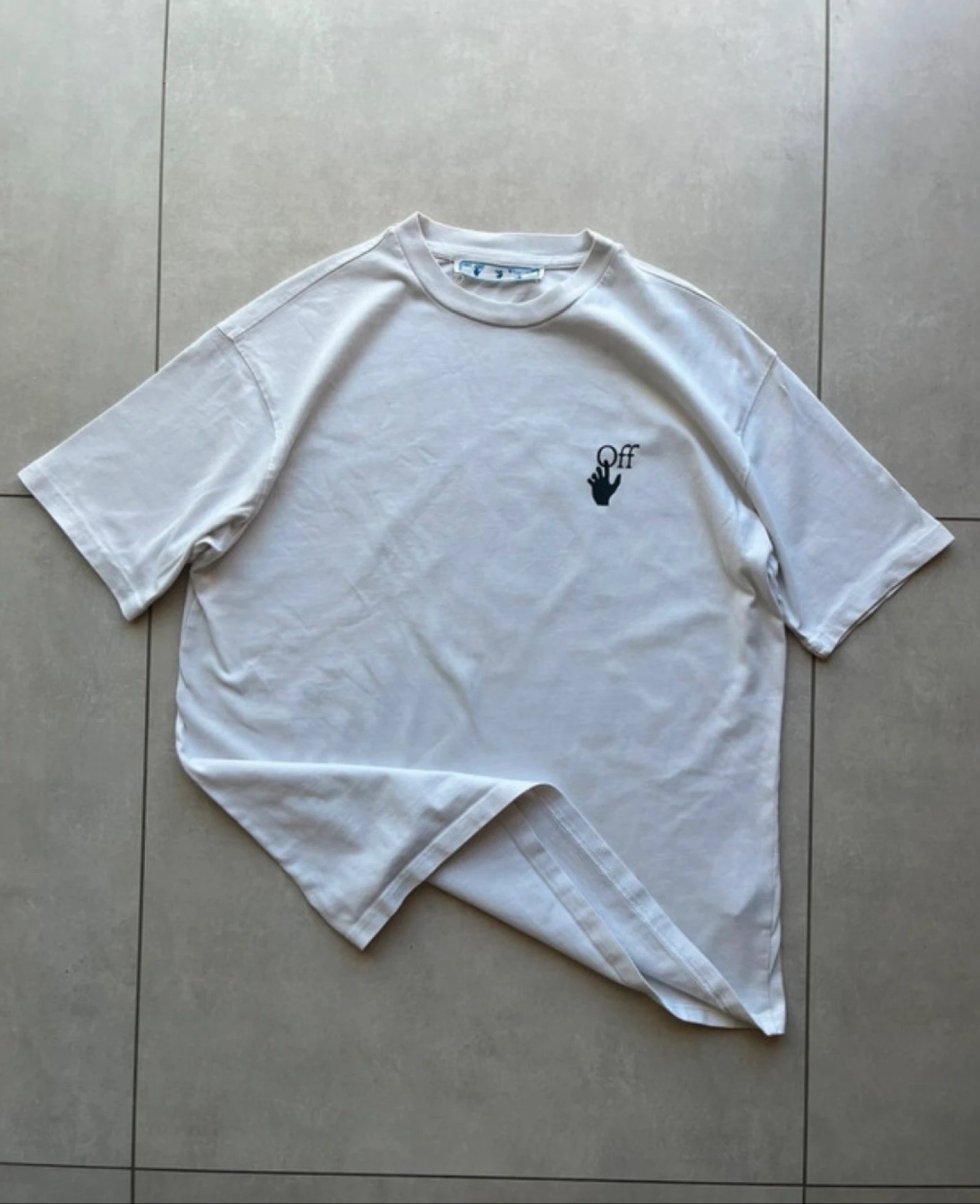 Off-White T-Shirt Blanc Authentique Vintage 2013 Y2K Graphic Print Dos XL Archive Streetwear
